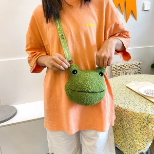 Bolso Grande de Peluche Rana – Cabeza de Rana Original