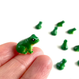 Mini Ranas de Resina – Set Decoración DIY & Terrario