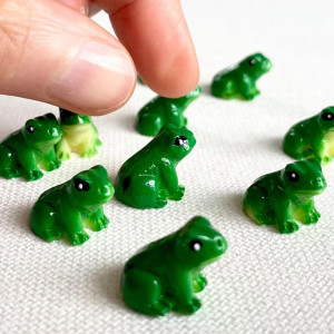 Mini Ranas de Resina – Set Decoración DIY & Terrario