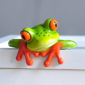 Rana de Resina 3D para Pared – Figura Acróbata Decorativa