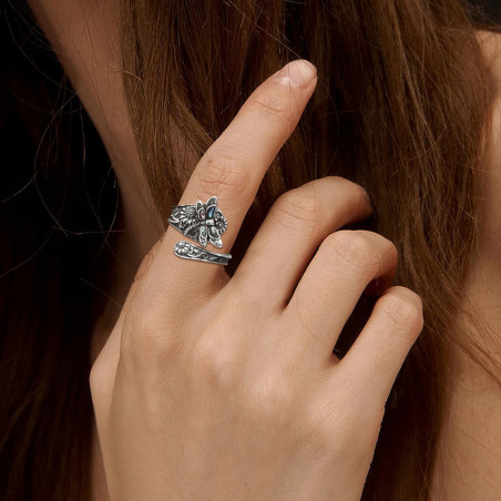 Anillo Libélula Alas Místicas | Joya de Plata 925 | 1001ABEILLES