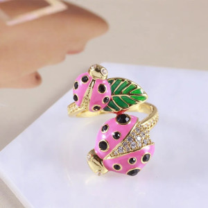 Anillo Mariquita Rosa de Plata 925 – Jardín Encantado