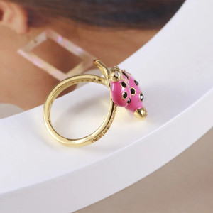 Anillo Mariquita Rosa de Plata 925 – Jardín Encantado