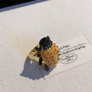 Anillo Mariquita Amarilla – Mañana Dorada | Joyas Mujer