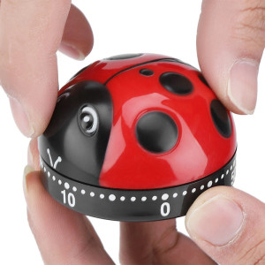 Temporizador Mariquita Roja – Minutero Mecánico 60 Min