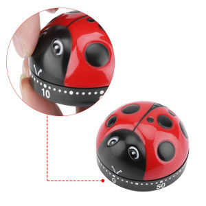 Temporizador Mariquita Roja – Minutero Mecánico 60 Min
