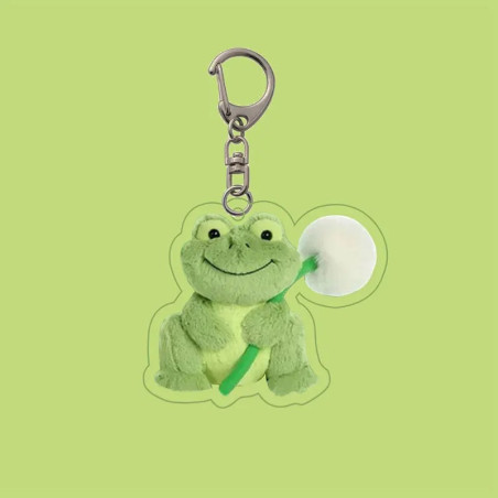 Llavero Rana Acrílico Divertido | Sonrisa & Diente de León