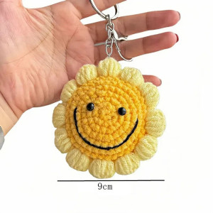 Llavero Sol Sonriente a Crochet | Regalo Original y Divertido