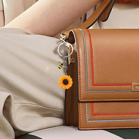 Llavero Original de Abeja y Girasol | Regalo Bonito y Único
