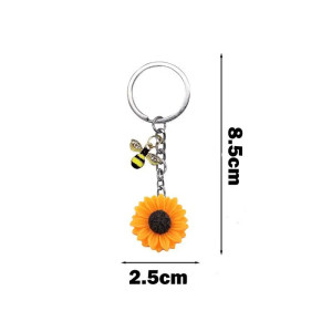 Llavero Original de Abeja y Girasol | Regalo Bonito y Único