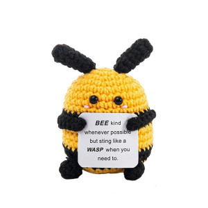 Peluche Abeja "Bee Kind" de Crochet – Regalo Único y Divertido