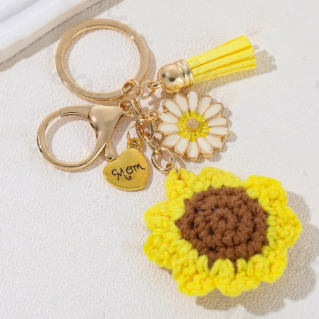 Llavero Girasol para Mamá | Regalo Original Hecho a Mano
