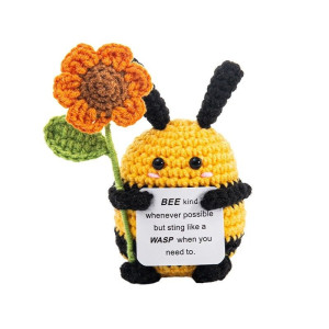 Peluche Cerdito Girasol "Bee Kind" – Regalo Original Hecho a Mano