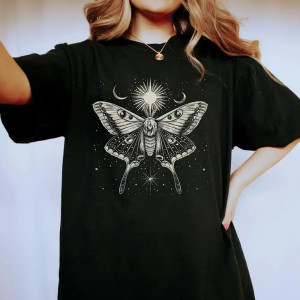Camiseta Mariposa Mística & Luna | Idea Regalo Despertar Lunar