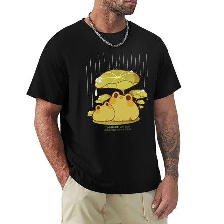 Camiseta Rana "Bajo la Hoja, el Corazón" | Unisex – Negro o Blanco