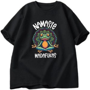 Camiseta Rana Namasté Pop – Yoga Divertido & Mandala – 9 Colores