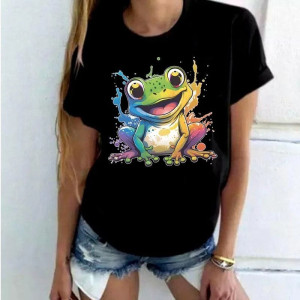 Camiseta Rana Splash Color – Divertida y Original – 6 Colores