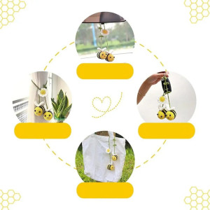 Colgante Abejas para Coche | Dúo a Crochet Hecho a Mano