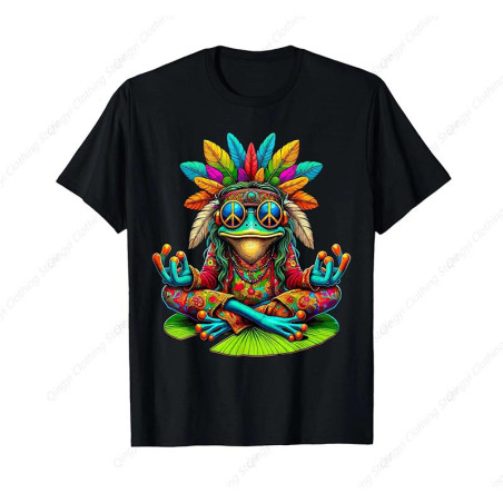 Camiseta Rana Groove Bohemio – Peace & Love Colorido
