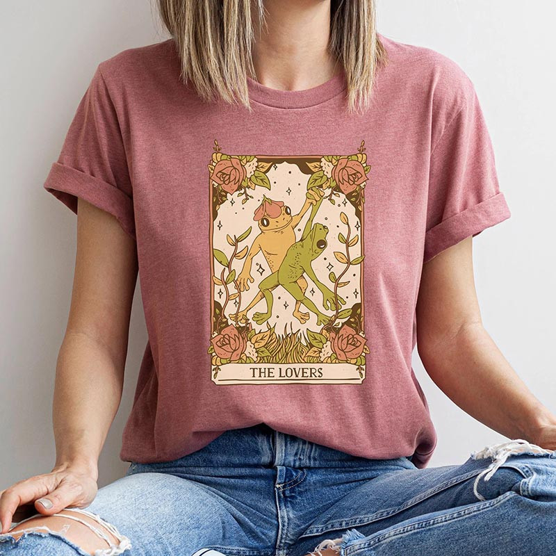 Camiseta Rana "Los Enamorados" – Carta de Tarot Original