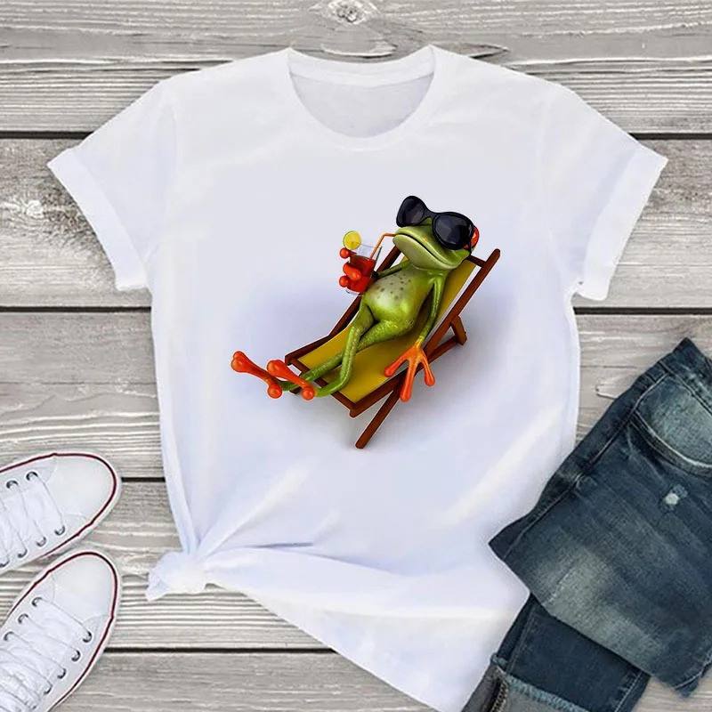 Camiseta Rana Cool Relax – Estilo Tumbona & Cóctel