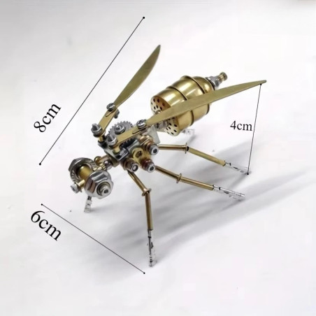 Puzzle Metálico Avispa Meca'Bot – Kit 3D de Latón para Armar