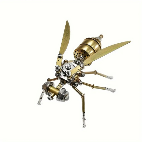 Puzzle Metálico Avispa Meca'Bot – Kit 3D de Latón para Armar