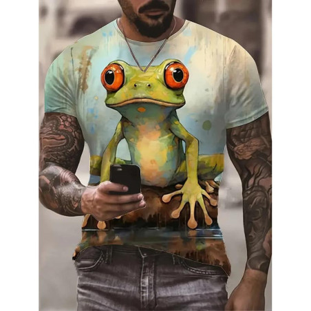 Camiseta Rana Pop Hipnótica | Diseño Original y Colores Vivos