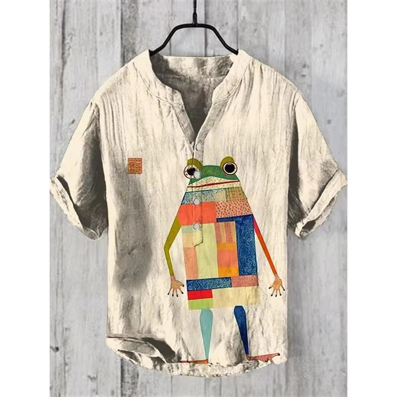 Camisa Original Rana Patchwork Pop – Estilo artístico y divertido