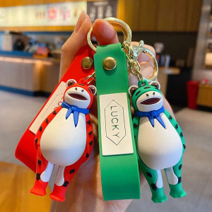 Llavero Rana Divertido Cartoon Lucky | Rojo o Verde | Regalo