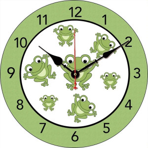 Reloj de Pared Rana Abeja Risueña – Diseño Infantil Divertido