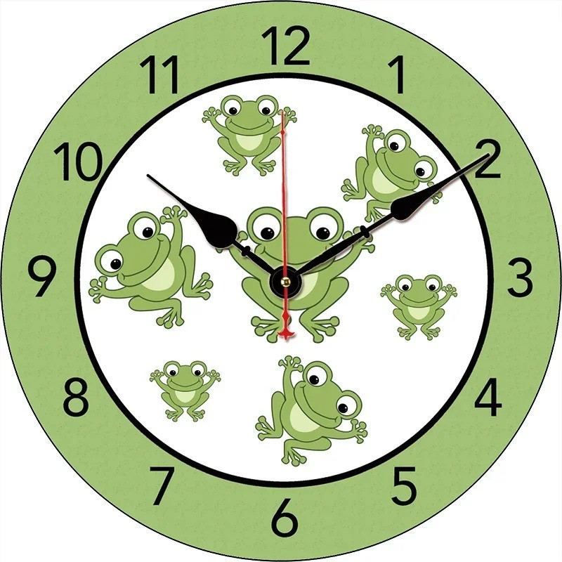 Reloj de Pared Rana Abeja Risueña – Diseño Infantil Divertido