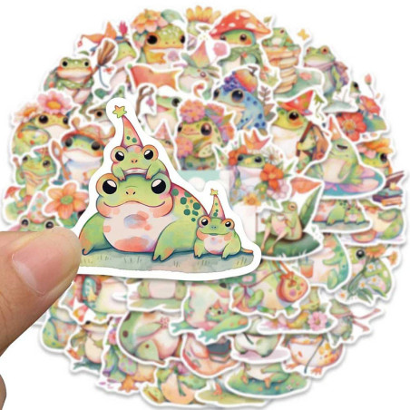 Pegatinas de Rana Bohemia | Stickers Pastel & Bonitos – 50 pzs
