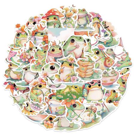 Pegatinas de Rana Bohemia | Stickers Pastel & Bonitos – 50 pzs