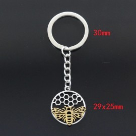 Porte-Clés Voiture en Forme d'Abeille et nid d'abeille dimensions