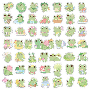 Pegatinas de Rana Kawaii | Pack de 50 Stickers Zen y Bonitos