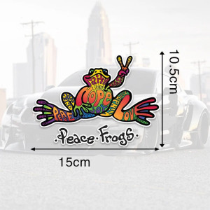 Sticker Rana Peace & Love ✌️ – 15 x 10,5 cm – Arcoíris Positivo