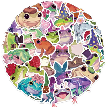 Pegatinas de Ranas Mágicas ✨ – Pack de 50 Stickers Únicos 🐸