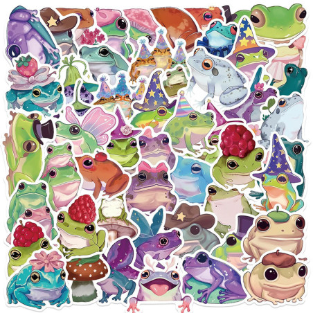 Pegatinas de Ranas Mágicas ✨ – Pack de 50 Stickers Únicos 🐸