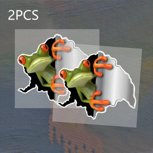 Stickers Rana Curiosa – Pack 2 Pegatinas 3D Realistas – 15x13 cm