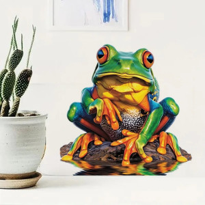 Pegatina Rana Tropical – Sticker Realista Arcoíris – 5 Tamaños
