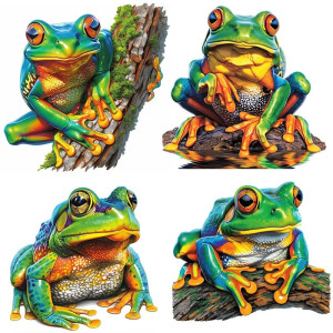 Pegatina Rana Tropical – Sticker Realista Arcoíris – 5 Tamaños