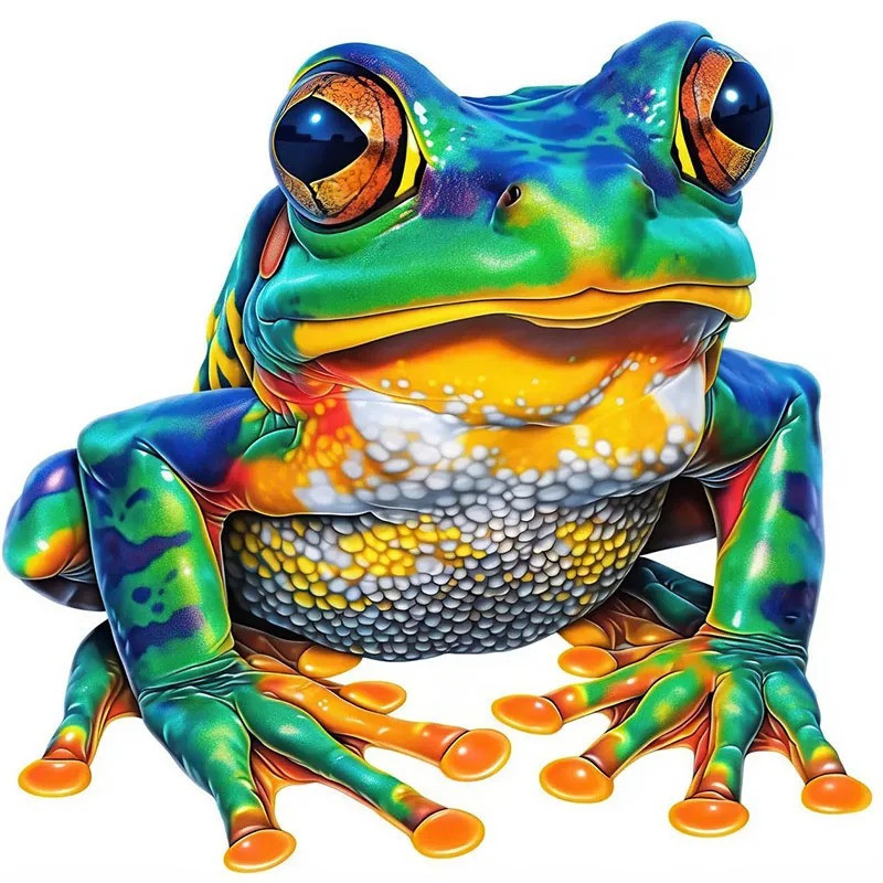 Pegatina Rana Galaxia Tropical | Sticker Decorativo Único | 5 Tamaños
