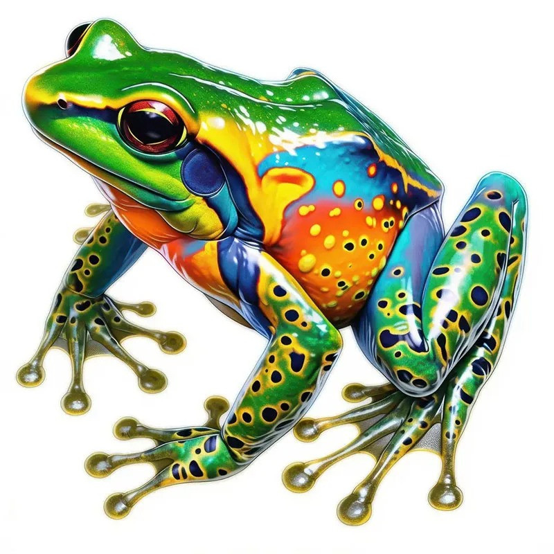 Pegatina Rana Jungle Pop | Sticker Decorativo Tropical | 5 Tamaños