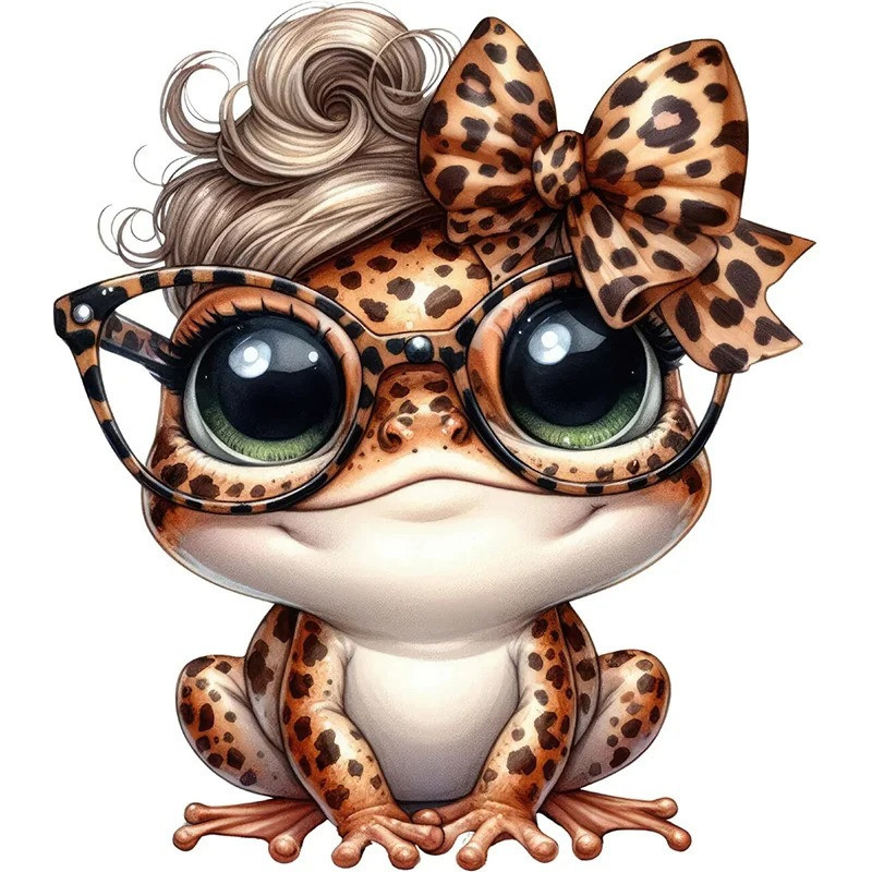 Pegatina Rana Chic Salvaje – Sticker Leopardo Original (5 tamaños)