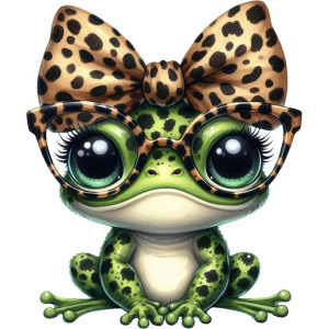 Pegatina Rana Leopardo Glam – Sticker Original (5 tamaños)