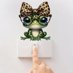 Pegatina Rana Leopardo Glam – Sticker Original (5 tamaños)