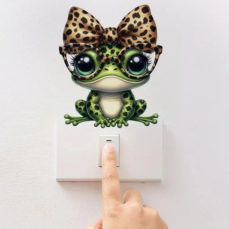 Pegatina Rana Leopardo Glam – Sticker Original (5 tamaños)