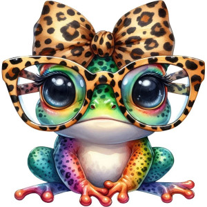 Pegatina Rana Rainbow Diva – Sticker Glam Arcoíris (5 tamaños)