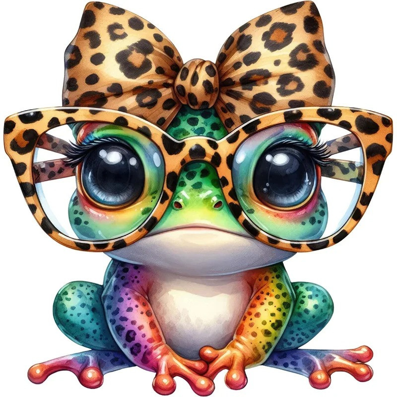 Pegatina Rana Rainbow Diva – Sticker Glam Arcoíris (5 tamaños)